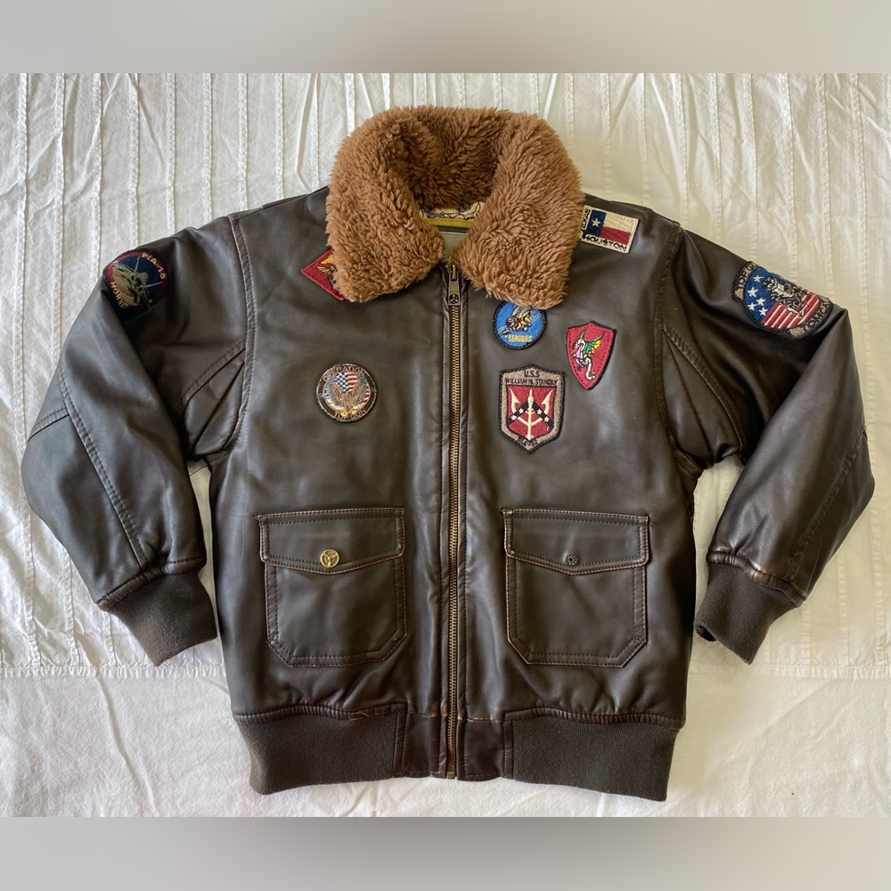 KIDS TOP GUN AVIATOR BOMBER JACKET